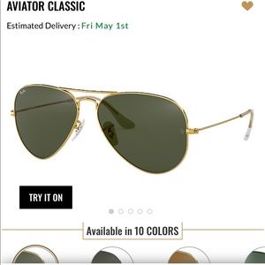 Brand New Aviator Ray Ban Classics